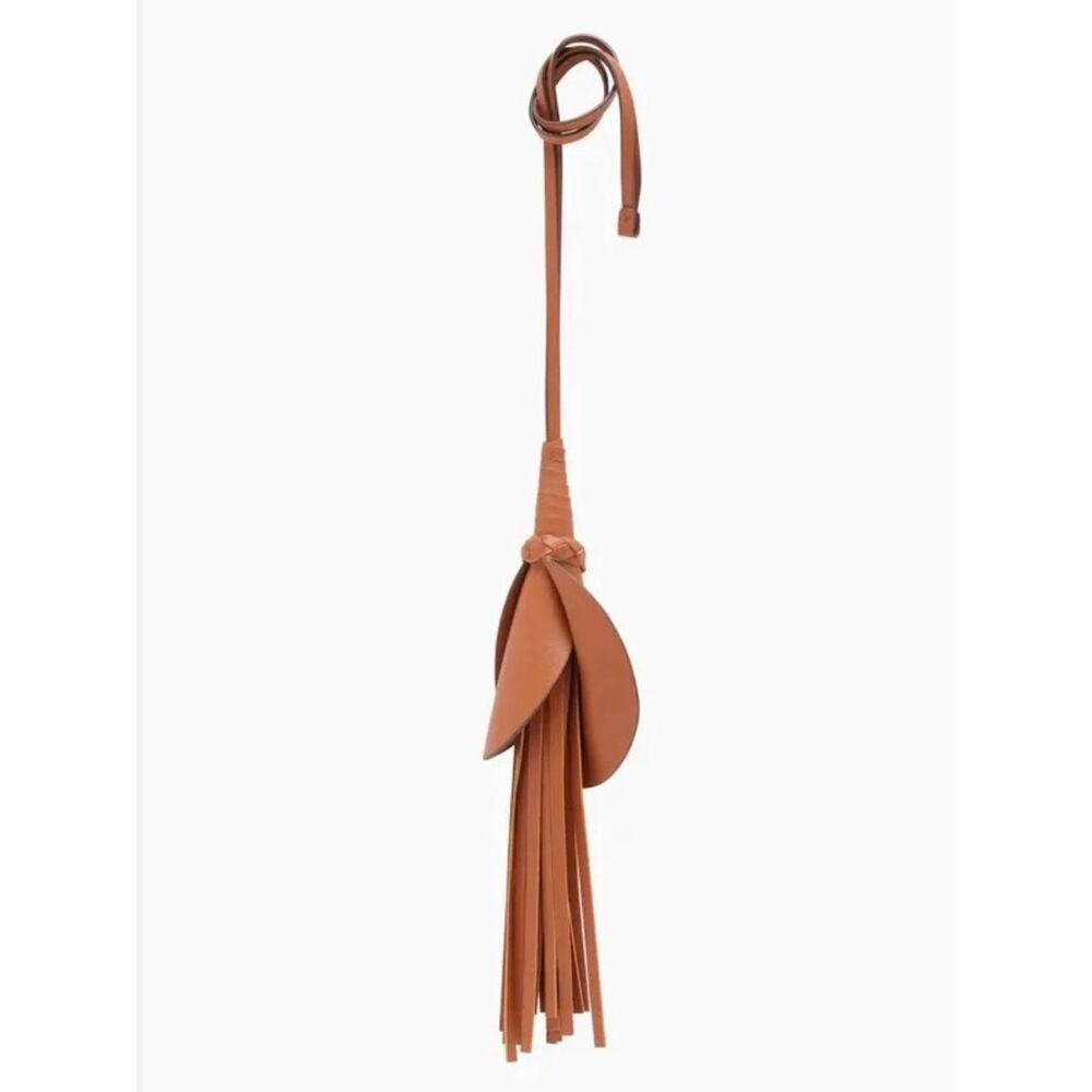Ulla Johnson Calla Brown Leather Tassel Bag Charm. New with Tag